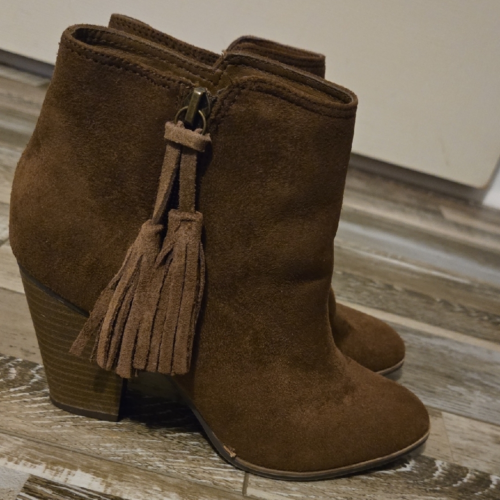 Merona Brown Ankle Booties with Tassel
